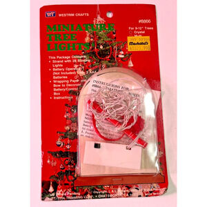 Westrim Crafts Miniature Christmas Tree Lights 25 Blinking 51" NEW Vintage 1985